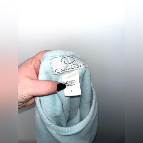 Oscar de la Renta Sweater Size Small Baby Blue Soft Pullover - Picture 2 of 5